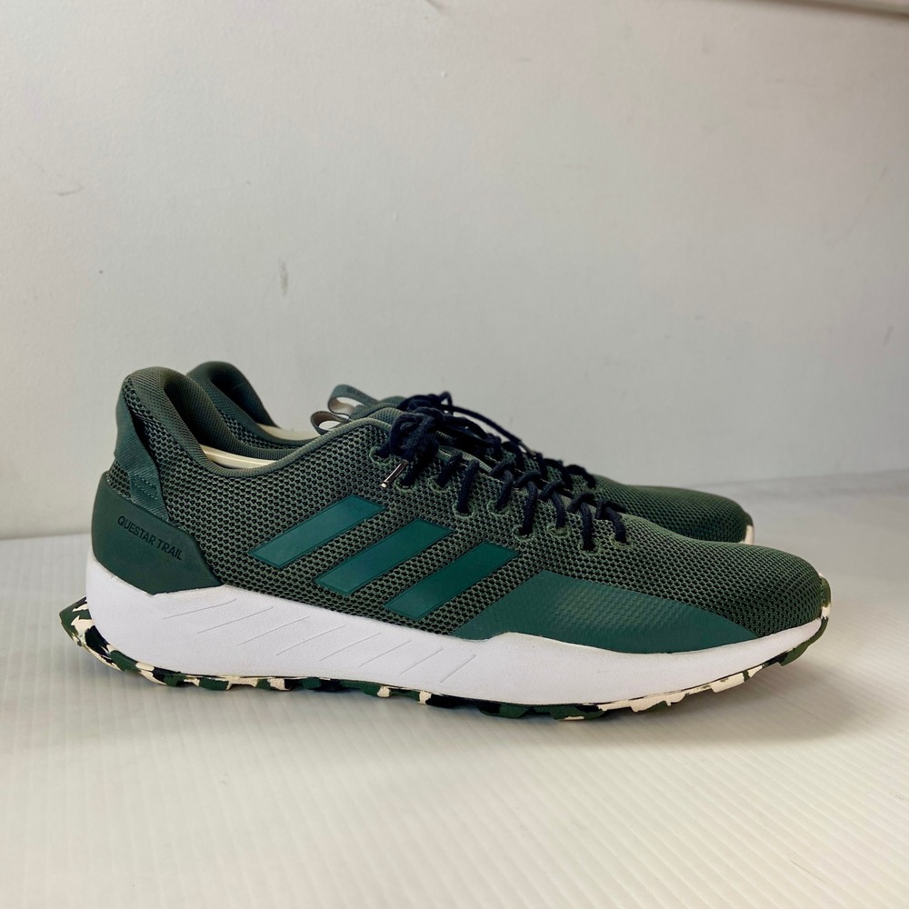 Adidas Questar Trail Running Shoes Sneakers Legend Ivy Green Mens 13 EUC